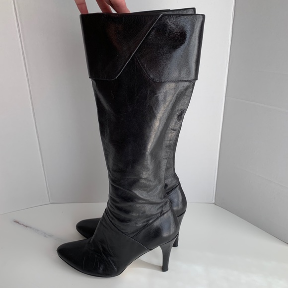 Enzo Angiolini EAKNIT Black Leather Boots 10.5M - Picture 3 of 8